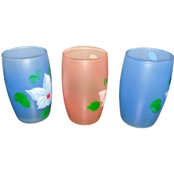 Vintage Bartlett Collins Gay Fad Tumbler Glasses Set of 3 — Retro Mid-Century - Picture 2 of 7